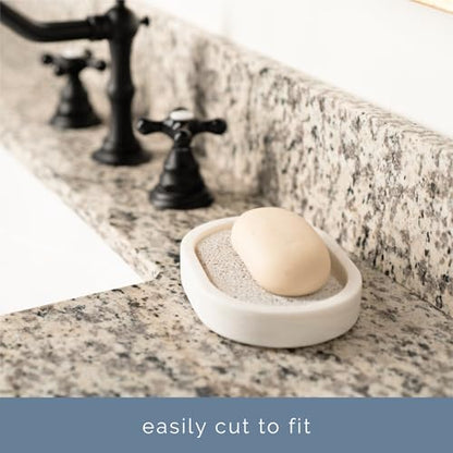 S&T INC. Bar Soap Holder, 4 Pack, 2.9" x 4.4", White | For Soap Dishes in Kitchen and Bathroom, Cut-To-Fit, Keep Bar Soap High to Dry, Easily Rinses Clean - color: White, size: 4 Pack