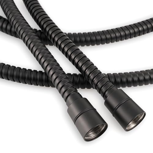 GwernKB Shower Hose,79In Black Stainless Steel,for Handheld Shower Head | Leak-proof,with Steel Insert,Durable & Flexible,Bathroom Bidet Sprayer Extension Cord Attachment Replacement - color: Matte Black