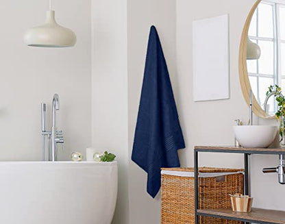 Utopia Towels Extra Large Bath Sheets, 2 Pack, 35x70 In, Cotton, Plum | Soft Lightweight Ring Spun Cotton Shower Towel Set - Highly Absorbent, Quick-Drying, Extra Large Bath Sheets, Durable - color: Navy
