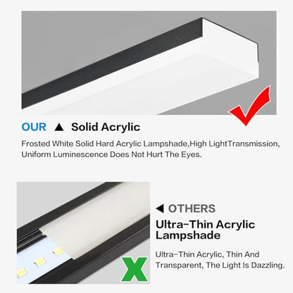Black Bathroom Light Fixtures Modern Vanity Lights for Bathroom 24in LED Bath Lights Bar 5CCT Dimmable - color: Black- 5CCT& Dimmable, size: 24-inch