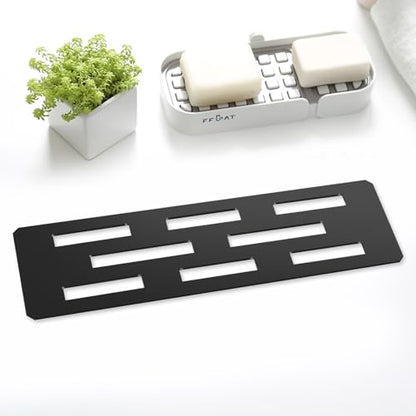 12 Inch Shower Niche Shelf Powder Coated 316 Stainless Steel Tile Insert | Rectangular Shelf for 12 Inch Tile Prefabricated Niches, Fits 1/8 Inch Grout Lines, Shower Niche Insert Powder Coated Finish - size: 316 Stainless Steel - Black
