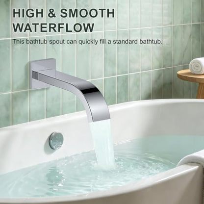 Rain Shower System with Rough-in Valve, Wall Mount Shower Faucet Set with 12" & 6" Dual Rain Shower Heads, 2-in-1 Handheld Shower, Tub Spout, 4-Function Complete Shower Fixture, Chrome - color: Chrome, size: Wall Mount-12"+6" head with Tub Spout & Handhel