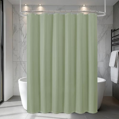 eachope Waterproof Fabric Shower Curtain,No Liner Needed,TPU Laminated Polyester Shower Curtain,Chevron Striped Design with Weighted Magnets and Metal Grommets,72Wx 72H,Sage Green - color: Sage Green, size: 72"W x 72"L (Pack of 1)