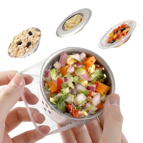 200 Pack Disposable Drain Covers for Sourdough, Kitchen Mesh Sink Strainer Bags, Anti-Clog Drain Catchers for Food Scraps, Coffee Grounds & Hair, Kitchen & Bathroom
