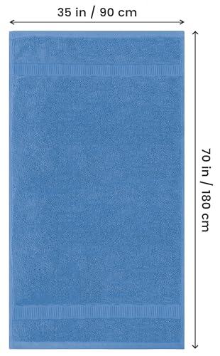 Utopia Towels Jumbo Bath Sheets, 2 Pack, 35x70 in, 600 GSM Cotton, Electric Blue - color: Electric Blue, size: 2 Piece Bath Sheet