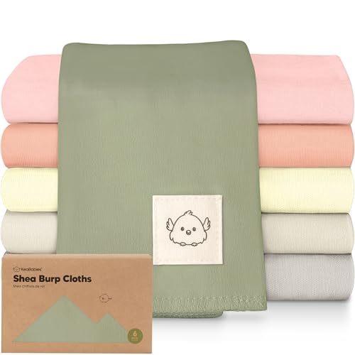 Organic Burp Cloths Baby Boy, Girl, 6-Pack Large Burping Cloths (Embrace) | 100% Cotton Burp Clothes for Babies, Newborns Spit Up Rags, Super Soft, Absorbent Towels, Gender Neutral, Machine Washable - color: Embrace, style: Shea