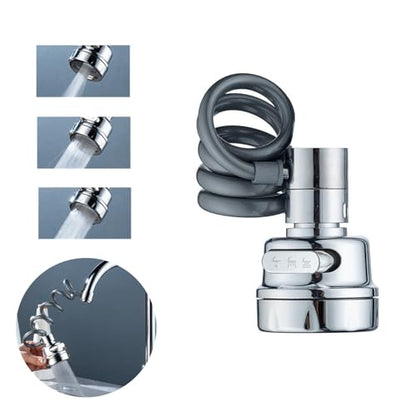 Sink Faucet Extender Professional Sink Sprayer Attachment 360° Rotatable Sink Faucet Extender Aerator with Stretchable Hose for Kitchen and Bathroom,3 Water Outlet Modes