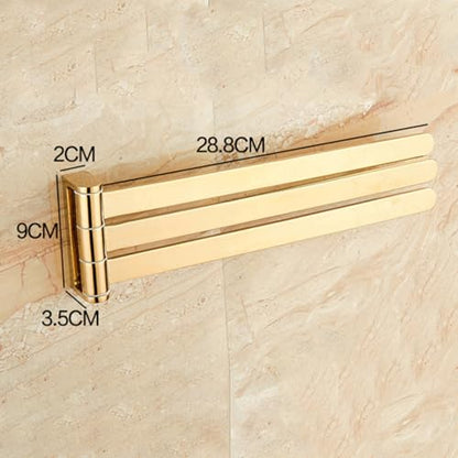 ZHOUXIAO Premium Swing Out Towel Bar Gold Finish/Towel Racks for Bathroom or Kitchen, Metal Bold Towel Bar Folding Arm Swivel Hanger Bathroom Storage Organizer Wall Mounted Silver