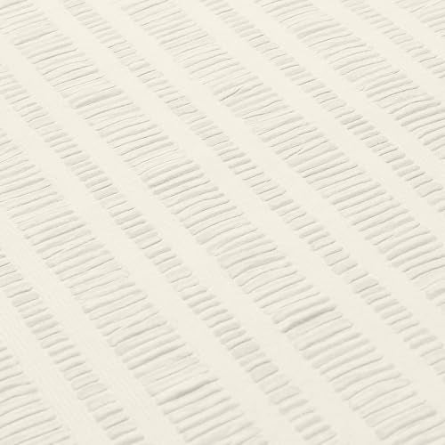 Aiyufeng Cream Stall Fabric Shower Curtain - Soft & Lightweight Small Shower Curtain with Texture for Narrow Stall Size, Machine Washable - 36x72, Cream - color: Cream, size: 36"W x 72"L (Pack of 1)