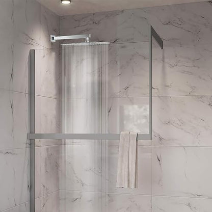 Extra Large Rain Shower Head, High Flow Stainless Steel 16 * 12 Inch Rectangle Rainfall Shower, Waterfall Bath Shower Body Covering, Ceiling or Wall Mount (Chrome) - size: 16 x 12 Inch Rectangle