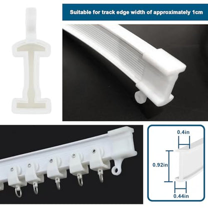 Create idea 8PCS White Curtain Rail End Stops Curtain Track Fittings End Caps for Bendable Curved Curtain Track Siding Ceiling Wall Mount Curtain Rail Ends Cap