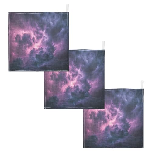 YETTASBIN Galaxy Muslin Baby Hand Washcloths, Soft Cotton Bath Face Towel, 4 Layers Extra Absorbent Feeding Burp Cloth for Newborn Infant, 3 Pack - size: 12 Inch x 3 Pack