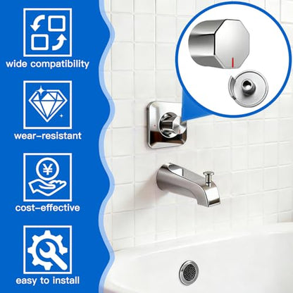 All Metal Replacement for Moen Tub/Shower Lever Handle, Compatible with Moen Posi Temp Shower Handle and for Cartridge,Single Handle Faucets for Adjust Water Volume and Temperature,Knob Chrome - color: Knob Chrome