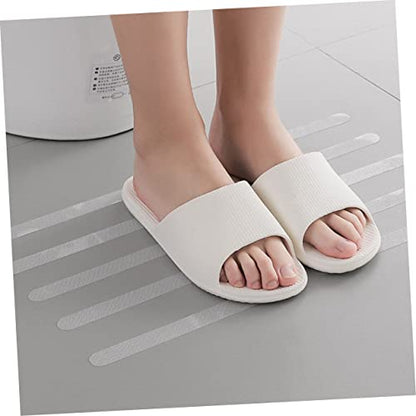 TEHAUX 4sets Slip Mat Skid Shower Stickers Skid Bathtub Stickers Self-Adhesive Strips Strong Adhesive Stair Tape