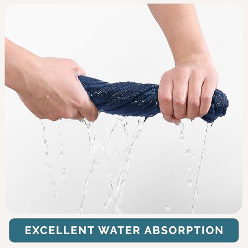 Casa Platino Cotton Washcloths 100% Cotton 12 Pack - Navy Blue | OEKO-TEX Standard 100 Cotton - Soft Cotton 12x12 Wash Cloths for Bathroom, Face & Body - color: 06: Navy Blue, size: 12 Piece Wash Cloth