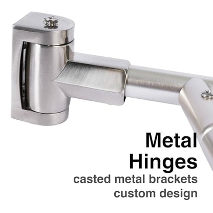 JS Jackson Supplies Double Curved Shower Rod, Metal Construction, Adjustable Between 44 to 70 Inches, Aluminum Rods and Zinc Mounting Hardware, Quality Modern Bathware, Brushed Nickel Finish - color: Brushed Nickel