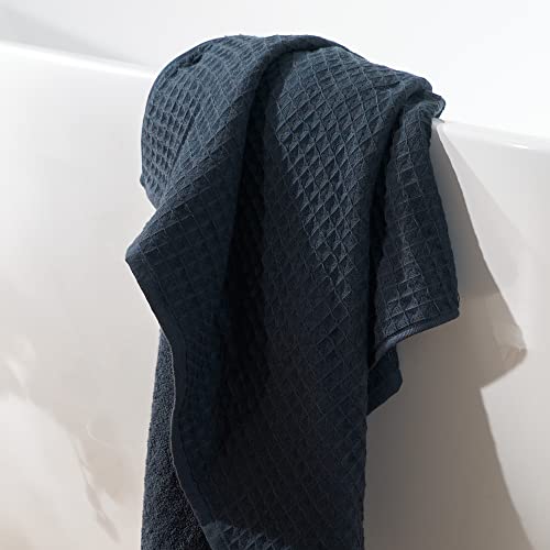 UCHINO Waffle Twist Cotton Hand Towel Absorbent Quick Dry 20x30 Ebony, 1 Pc - color: Ebony, size: Hand Towel