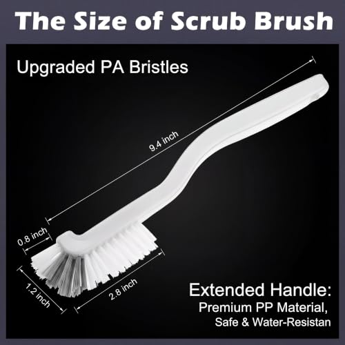 Patelai 5 Pcs Vegetable Scrubber Brush, 90 Degree Angle Fruit Cleaning Brush with PET Bristles, Multi Use Cleaning Tools for Fruits Vegetables Sink Tile Grout Window Track Corners