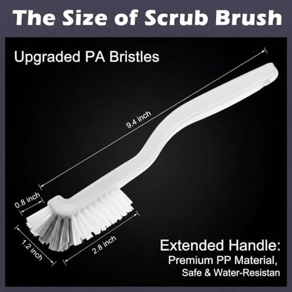 Patelai 5 Pcs Vegetable Scrubber Brush, 90 Degree Angle Fruit Cleaning Brush with PET Bristles, Multi Use Cleaning Tools for Fruits Vegetables Sink Tile Grout Window Track Corners