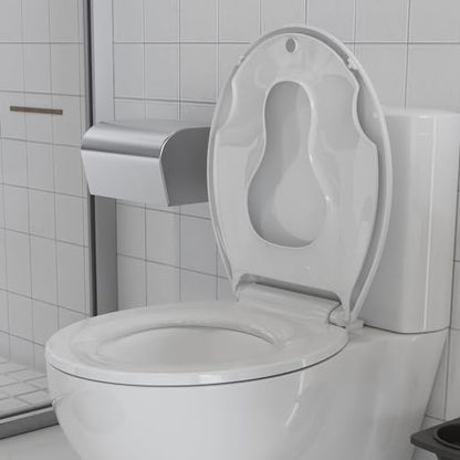 Toilet Seat, Round Toilet Seat with Toddler Seat Built in, Potty Training Toilet Seat Round Fits Both Adult and Child, with Soft Close, Never Loosen, Easy Install and clean - White, Round - color: White, size: Round with Toddler Seat