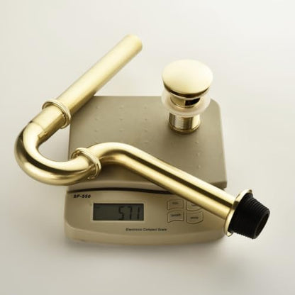 Bathroom Sink Stopper Set Bottle Trap, SUS304 1-1/4 inch Slip Inlet Drain Complete Kit, Lavatory Sink Stopper Set w/Overflow, General US/CA Standard, Brushed Gold - color: Brushed Gold