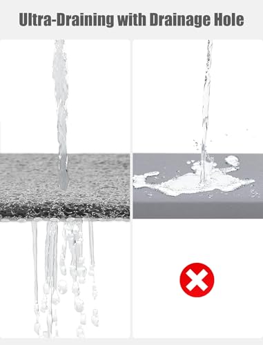 Large Shower Mat, Yonala 23.6 x 35.4 Inch Non Slip Shower Mats for Inside Shower, Soft PVC Loofah Bath Mat, Quick Drying, Easy Clean - color: Gray, size: 35.4" x 23.6" (Rectangular)