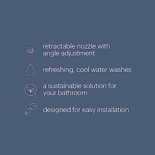 Brondell Fresh Spa Adjustable, Bidet Attachment FSA-15 for Toilet Seats with Adjustable Single Nozzle, Side Arm Control, Thin Profile, White (Ambient Temperature) - style: Adjustable Single Nozzle
