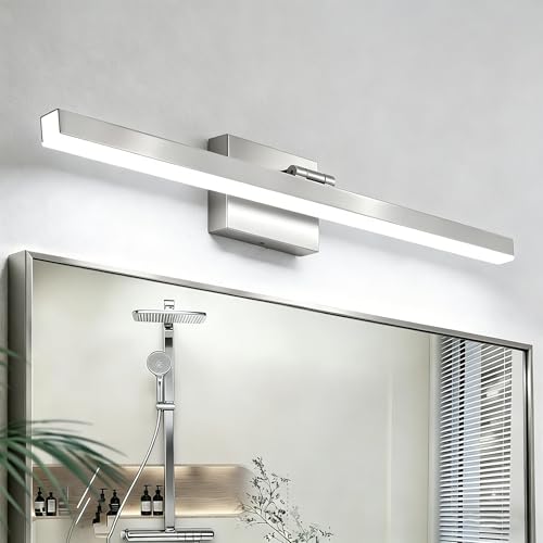 IZORRO Modern Bathroom Vanity Light 32 inch, Rotatable, 24W Dimmable Led Bathroom Light Fixture Over Mirror, Chrome Vanity Light Bar (Cool White 6000K) - color: Chrome-6000K, size: 32 inch