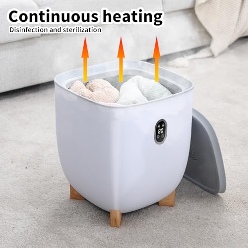 Towel Warmers, Large Towel Warmer Bucket，25L Large Capacity, Push-Button Temperature Adjustment, Automatic Temperature Rise