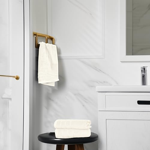 6 Piece Hand Towels Set 16 x 28 Inches, Cream | 100% Cotton, Lighter Weight, Quick to Dry, 16 x 28 Inches, Super Soft & Absorbent, Perfect for Bathroom & Kitchen - color: Cream