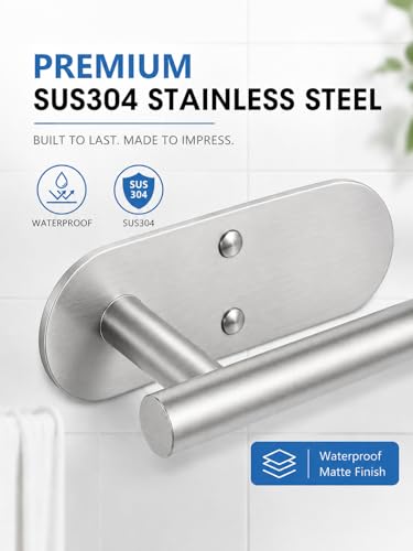 2Pcs Hand Towel Holder For Bathroom, Brushed Nickel Small Hand Towel Racks Bar Hanger For Rv Kitchen Wall Mounted, Thicken 6.3" SUS304 Stainless Steel Towel Ring Modern Contemporary Heavy Duty, 2 Pack - color: Silver