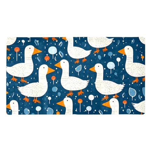 Baby Bath Mat Non Slip 26.8"x15.1" Bathtub Mat for Baby Eco Friendly Durable Bath Mat for Tub Non Slip Kids Tub Mat with Suction Cups, Geese Pattern - color: Multi 6