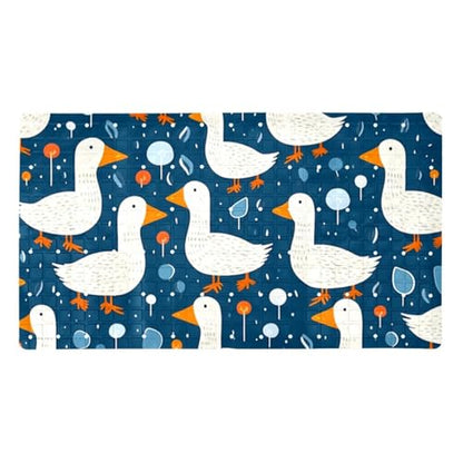 Baby Bath Mat Non Slip 26.8"x15.1" Bathtub Mat for Baby Eco Friendly Durable Bath Mat for Tub Non Slip Kids Tub Mat with Suction Cups, Geese Pattern - color: Multi 6