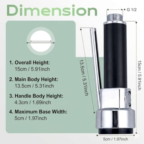 Pull Down Kitchen Faucet Replacement Head, 3-Mode Spray Head with Stream/Spray/Pause, High Pressure Anti-Clog Nozzle, Easy Installation, Universal Fit for Most Kitchen Faucets Chrome - color: Industrial Spray Head - Chrome