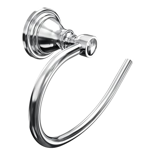 Chrome Towel Ring Wall Mounted for Bathroom, Hand Towel Holder | Polish 304 Stainless Steel Heavy Duty Towel Hanger Waterproof & Rustproof Towel Holder Raised Base - color: Chrome