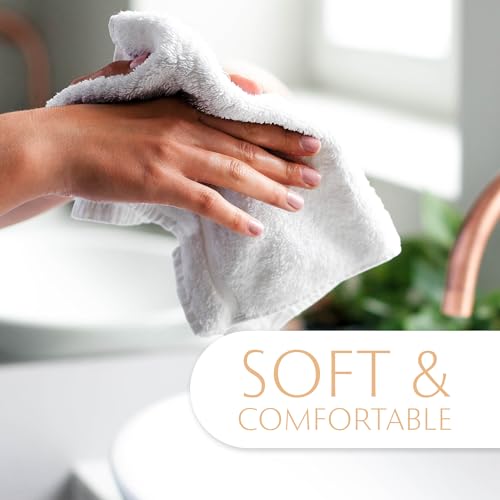 MAURA White Hand Towels for Bathroom. Luxury Turkish Cotton Bath Hand Towels Set of 6. Ultra-Soft, Thick & Plush - White - color: White, size: Hand Towel (6-Pack)