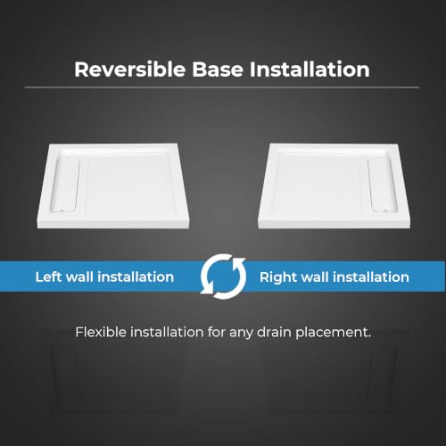 OVE Decors 32x36" Shower Base, White - size: 32 x 26, style: Side Drain