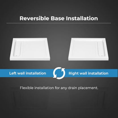 OVE Decors 32x36" Shower Base, White - size: 32 x 26, style: Side Drain