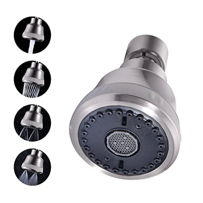 4 Spray Modes Faucet Aerator,360 Degree Faucet Sprayer Attachment,Big Angle Kitchen Faucet Aerator,Swivel Faucet Extender,Sink Sprayer Attachment for faucet,55/64 inch Female Thread (Brushed Nickel) - color: Brushed Nickel