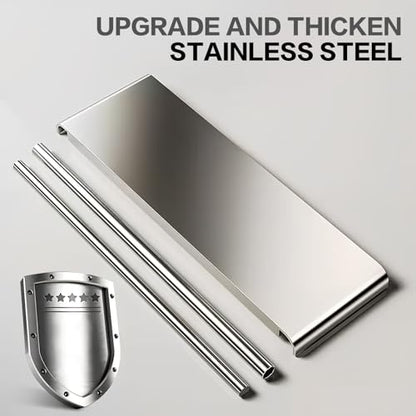 Large Under Sink Organizer 2 Tier Expandable Heavy Stainless Steel Shelf Adjustable Height for Under Kitchen Bathroom Sink Organizers and Storage (Large Size: 4 Panels 4 Storage Baskets) - size: Large size: 4 panels 4 storage baskets