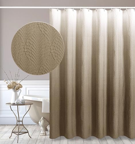 Ombre Brown Shower Curtain for Bathroom, Farmhouse Bath Curtain 72x72 - color: Ombrebrown, size: 72"W x 72"L (Pack of 1)