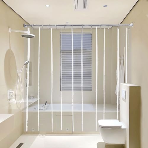 72x84 Extra Long Shower Curtain Liner Clear, Waterproof Heavy Duty | Transparent Plastic PEVA Vinyl Waterproof Inside Tall Shower Liner with 3 Magnets and Rustproof Grommets - color: Clear, size: 72"W x 84"L (Pack of 1)