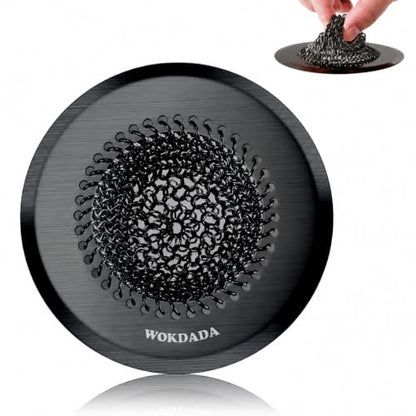 Kitchen Sink Drain Strainer,Patented Reversible Chain Mesh Basket,Black | Kitchen Sink Accessories,Easy Clean,Fast Drainage,304 Stainless Steel Rust-Proof,4.4" Large Capacity Food Catcher,Anti-Clog - color: Dark Strainer