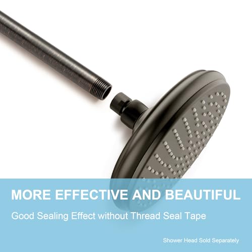 OFFO Shower Head Extension Arm 3 in, Oil Rubbed Bronze Shower Arm Extension Shower Head Extender Made of 304 Stainless Steel Shower Pipe Extension - color: Oil Rubbed Bronze, style: 3 in