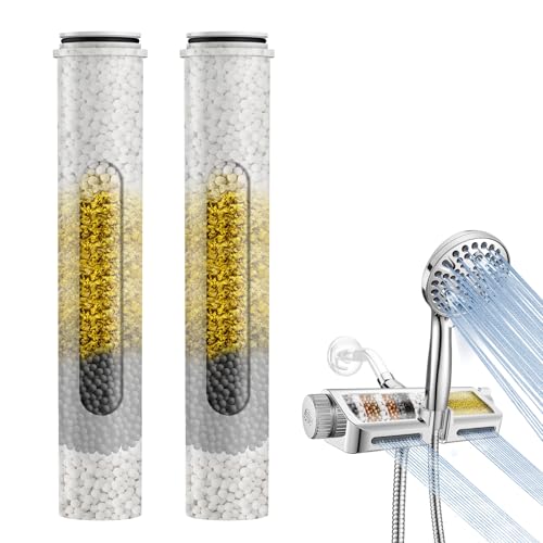 MakeFit Shower Head Filter Replacement Cartridge for MakeFit Filtered Shower Head with Handheld Combo-SSJ731/SW9730 (2-PACK) - style: 2-PACK