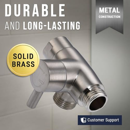 G-Promise Dog Shower Attachment with Flow Control | High Pressure, with Flow Control Lever, Extra Long Hose, Easy to Install, No-Drill Hook Mount - color: Brushed Nickel, size: 100 Inch Hose