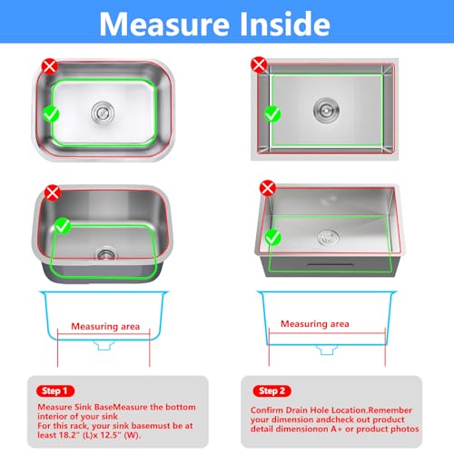 Sink Protectors for Kitchen Sink16.2"x 12.5"Center Silicone Sink Mat | Various sizes and styles,Protector for sinks and dish,Withstand to 500F,Food-grade silicone.Non-slip and raised feet - size: 16.4"x12.5"