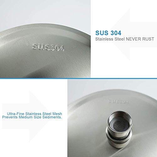 NearMoon Rain Shower Head, Ultra-Thin Design-Pressure Boosting, Awesome Some Experience, High Flow Stainless Steel Rainfall Head (10 Inch, Brushed Nickel) - color: Brushed Nickel, size: 10 Inch