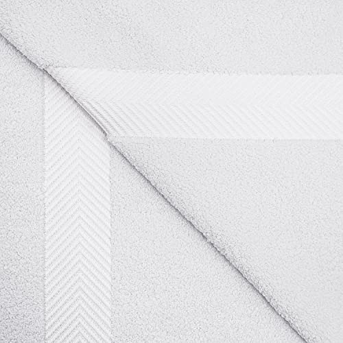 Zero-Twist Towel Collection, Luxurious Cotton Oversized 6-Piece Towel Set, Bath Towel 30" x 54", Hand Towel 16" x 30", Face Towel 13" x 13", Absorbent and Fast-Drying, White by Blue Nile Mills - color: White, size: 6 Piece Towel Set