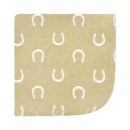 Hudson Baby Unisex Baby Flannel Cotton Poly Washcloths, Cowboy 12 Pack, One Size - color: Cowboy 12 Pack